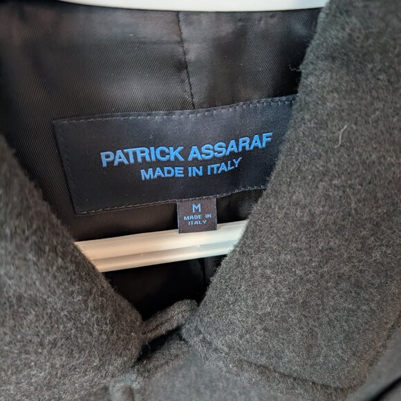 Patrick Assaraf Wool Chore Coat/Shirt Jacket - Medium/Charcoal Grey - Picture 2 of 7